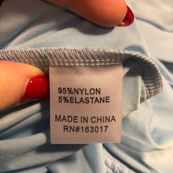 Princess Polly Zulu Light Blue Ruched Mini Skirt 8 - Picture 7 of 8